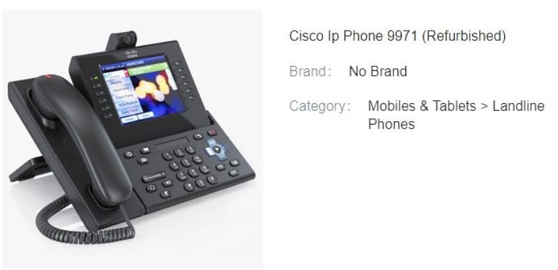 Cisco ip phone 9971 (Refurbished) 0