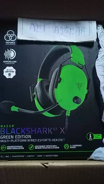 Razer Blackshark V2X Green Brand New 0