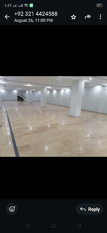 Gulberg Library faceing Park 5 floor 2 lift Hall 5000sqft for rent 0