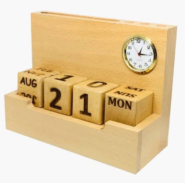 Office table organizer with Calender & Watch 1