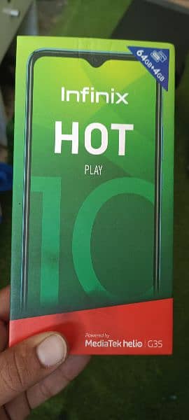 Hot 10 play 4 ram 64 GB 6000 MAh battery 2