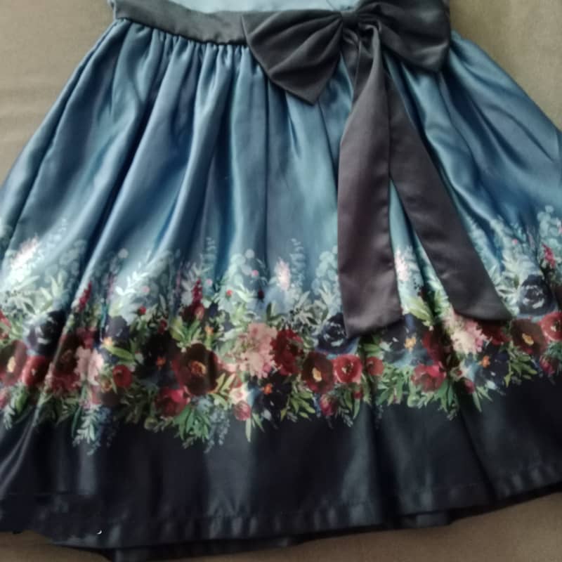 3-4 year girl silk frock by Minnie minors 1