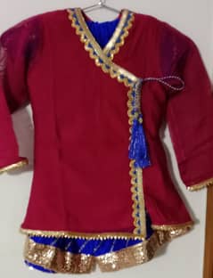 Two piece shirt and sharara for 3-4 year baby girl