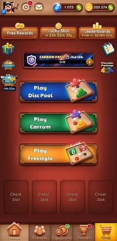 Carrom pool real coin , gems 100% original