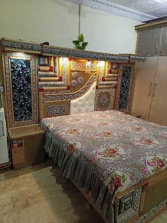 bed set with Dressing table