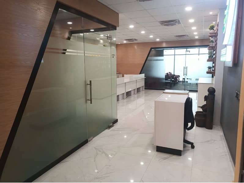 Fully Furnished Office right on Bahria Town Entrance 2