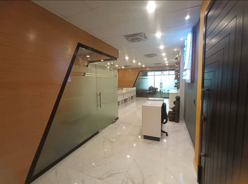 Fully Furnished Office right on Bahria Town Entrance 4