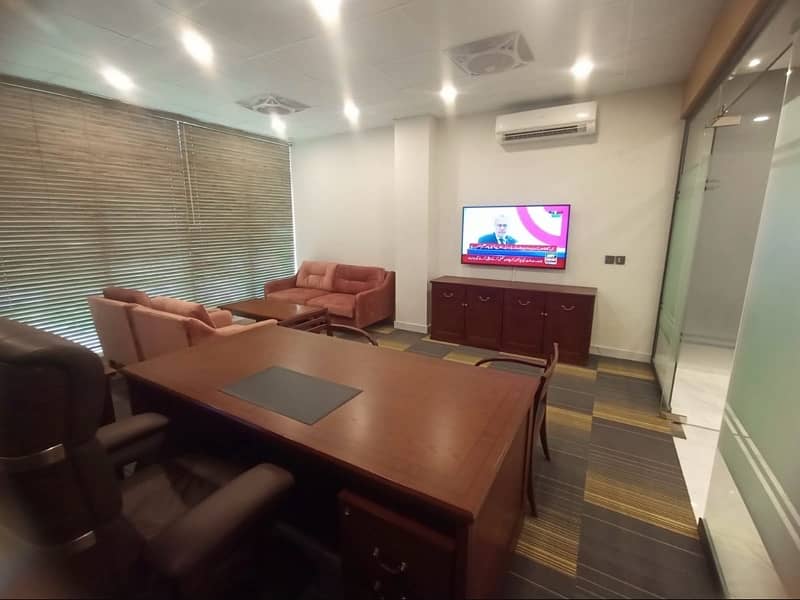 Fully Furnished Office right on Bahria Town Entrance 5