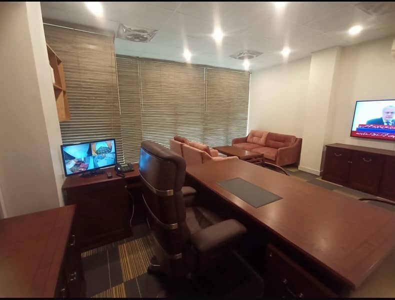 Fully Furnished Office right on Bahria Town Entrance 6