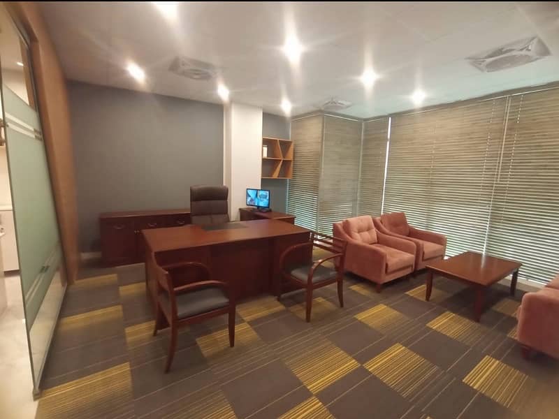 Fully Furnished Office right on Bahria Town Entrance 9