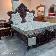 pure  shisham bed and side table &dersing table with