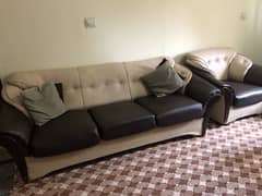 6 pc Sofa Set Leatherite 0