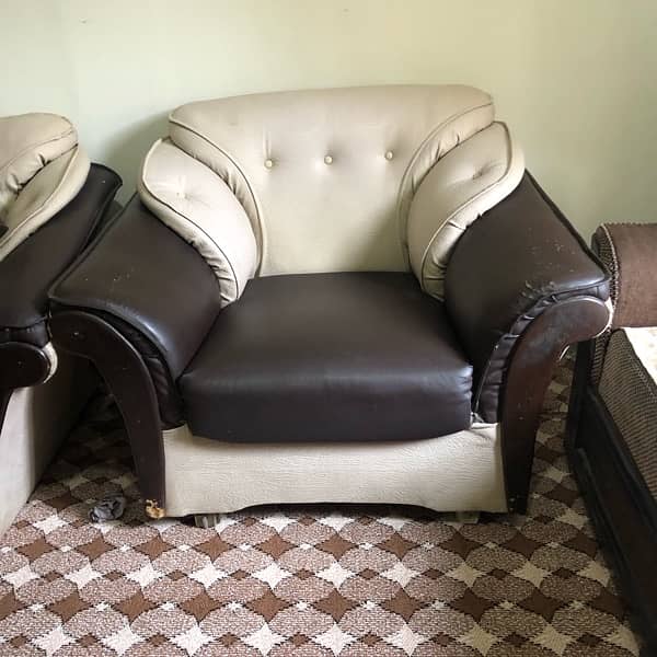 6 pc Sofa Set Leatherite 2