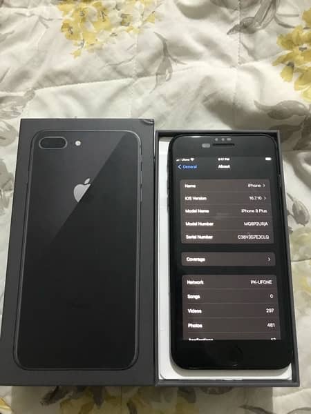 Iphone 8 plus pta approved complete box 3