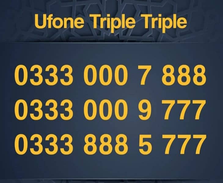 UFONE golden numbers 1