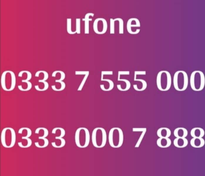 UFONE golden numbers 2