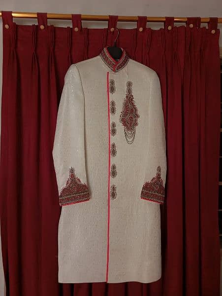 Wedding Sherwani+Khusse+Kulla 10/10 Condition Only One Time Used 1