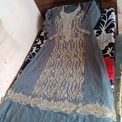 Heavy Grey ValimA MaXi With Heavy Matha Pati Dupatta Work ShiraT 0