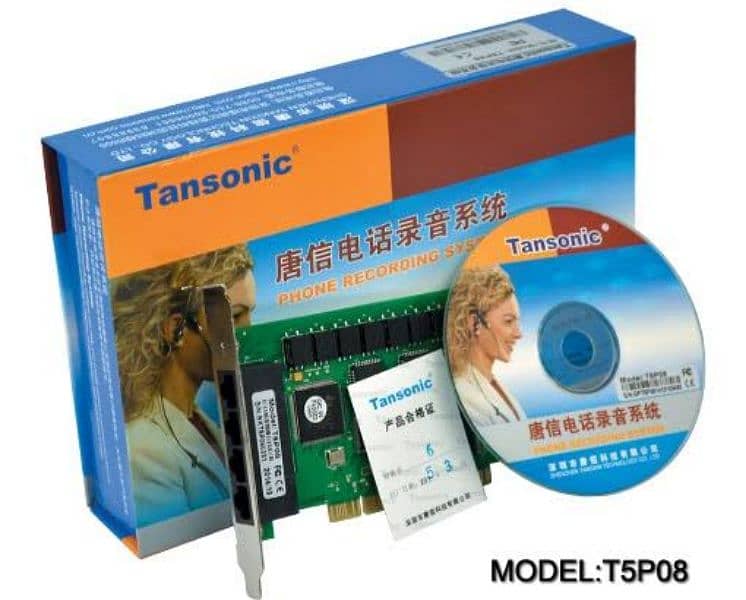 Telephone Voice Recorder recording card pci tansonic T5 8/16/32 lines 0