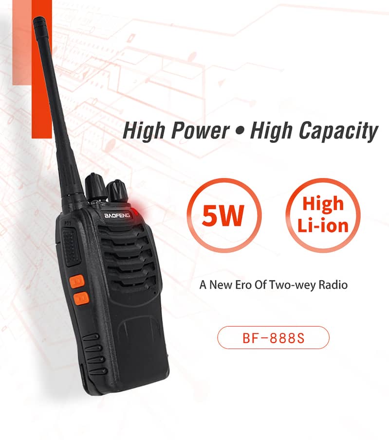 Baofeng Walkie talkie BF-888s Wireless Set Two way Woki toki intercom 10