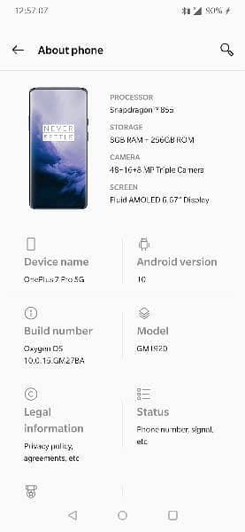 OnePlus 7pro 5G single sim 5