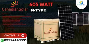 Canadian Solar Panel Bifacial / Canadian Solar panel/ 605watt canadian