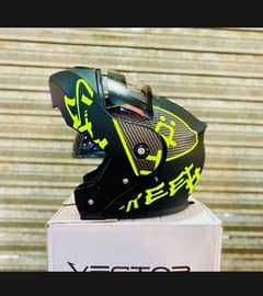 VECTOR HELMET 3 in 1 Flipup FOR MOTORCYCLE - DUAL VISOR.