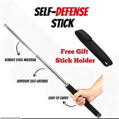 Self protective retractable matel stick