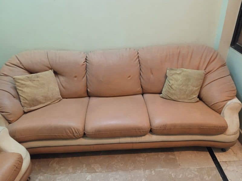 Leather sofa set 1