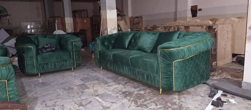 luxury chesterfield sofa set D shape. 3_2_2 5