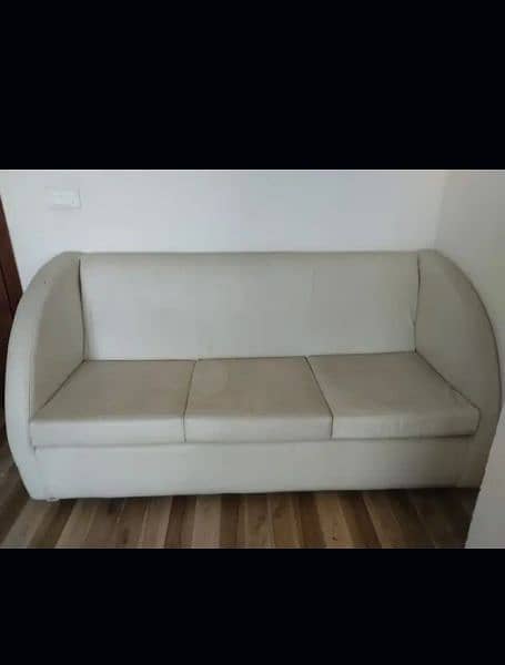 designer 5 seater white leather sofa 1