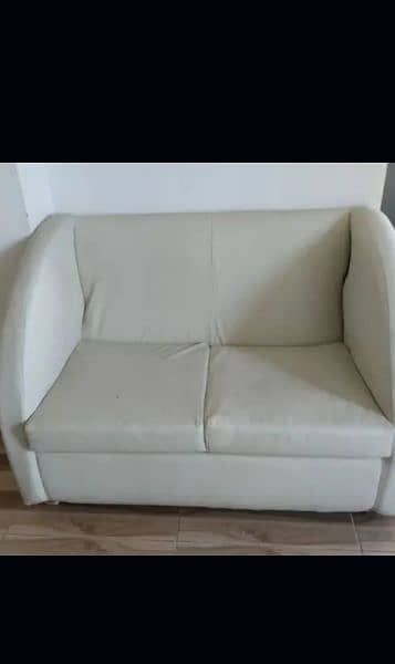 designer 5 seater white leather sofa 2