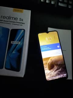 Premium Realme 5-S Phone with box for sale need money, 10/9