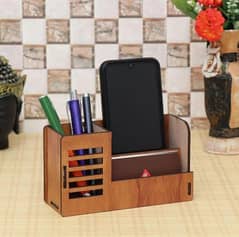 wooden desk organiser