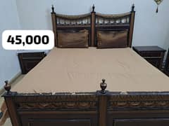 WOODEN DOUBLE BED