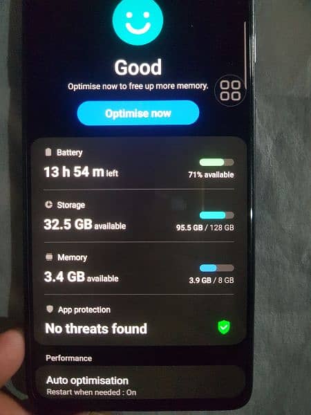 8GB RAM 128 GB memory good condition Samsung A71 best mobile pta proof 1