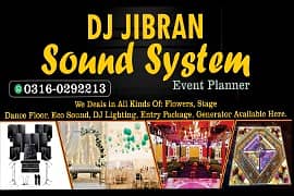 DJ Jibran Sound System & Event Decoration