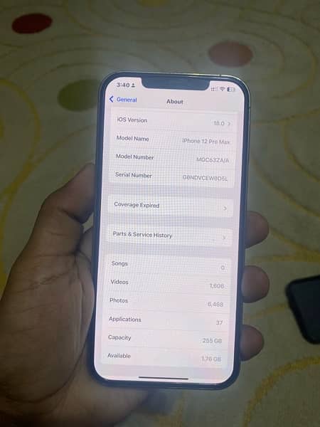 I PHONE 12 PRO MAX DUAL PHYSICAL APPROVED 256GB 4