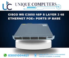 CISCO WS C385048P S LAYER 3 48 ETHERNET POE+ PORTS IP BASE