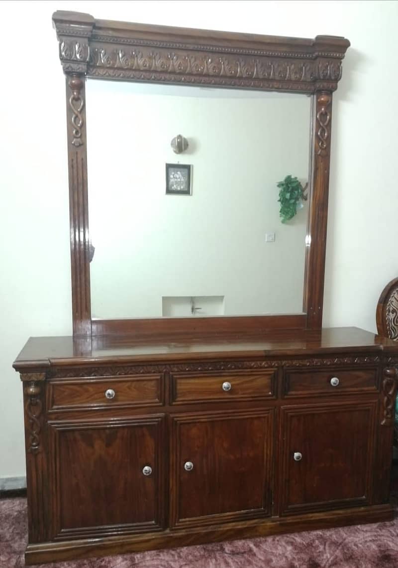 Bed with Side tables and a large Dresser 2