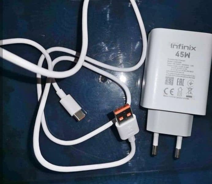 infinix Note 40 original 45W Box Pulled Charger 0