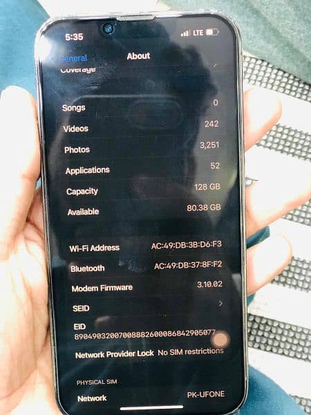 iphone 13 pro PTA Approved 128 GB 2