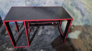 Computer + Gaming Table with black and red combination.