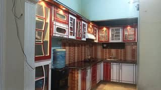 kitchen cabinets Marble top and glass stove