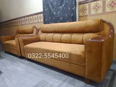 Sofa Set 6 Seater Brand New Brown Velvet King Size