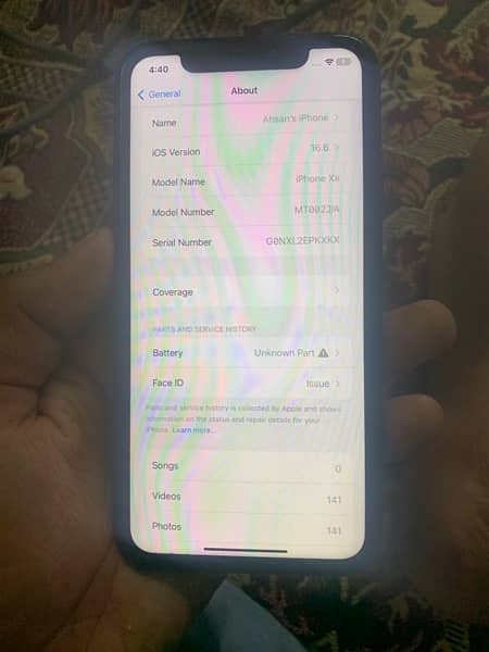 IPHONE XR 64 Gb ZONG SIM WORKING FACE ID ISSUE 2