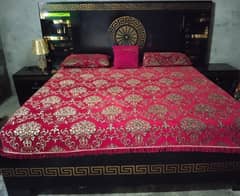 Bed set / Side table / Dressing / 3 doors almari / Wooden Furniture