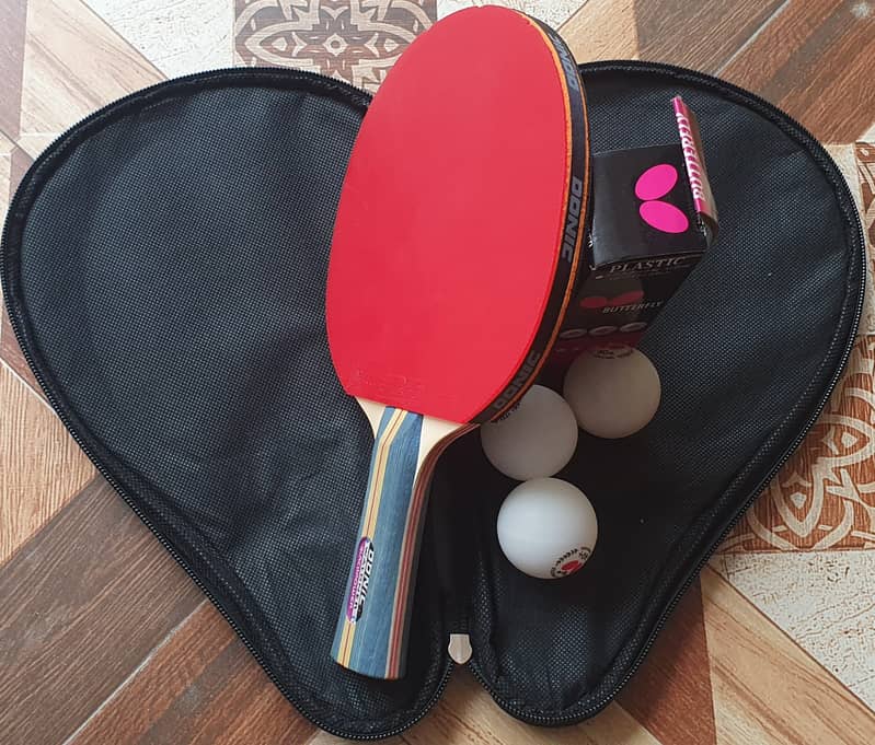 Donic Table tennis Racket with butterfly 3 Balls 2