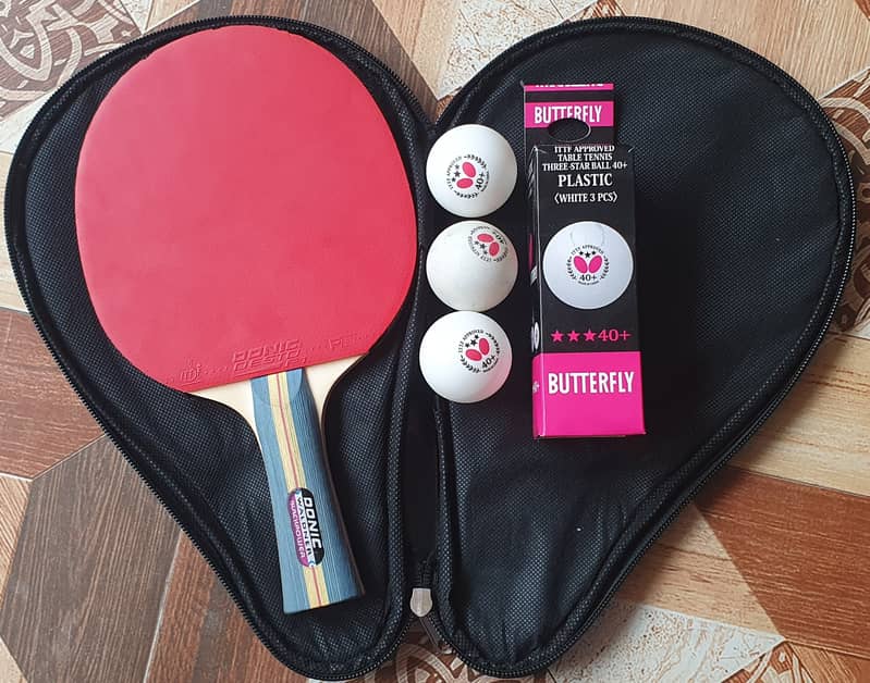 Donic Table tennis Racket with butterfly 3 Balls 3