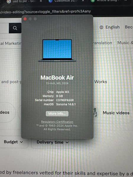 Macbook Air 13" M3 8/256 5